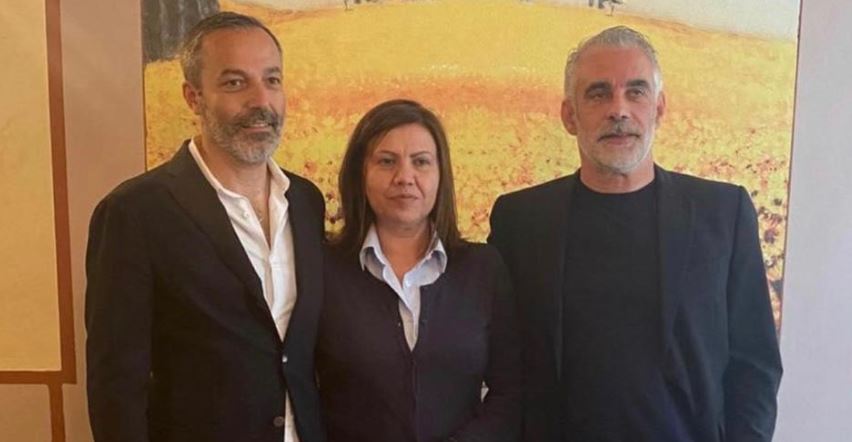 La segreteria della Slp Cisl di Milano. Da sx Vittorio Nucera, Tenuccia Schepisi, Roberto Puddu
