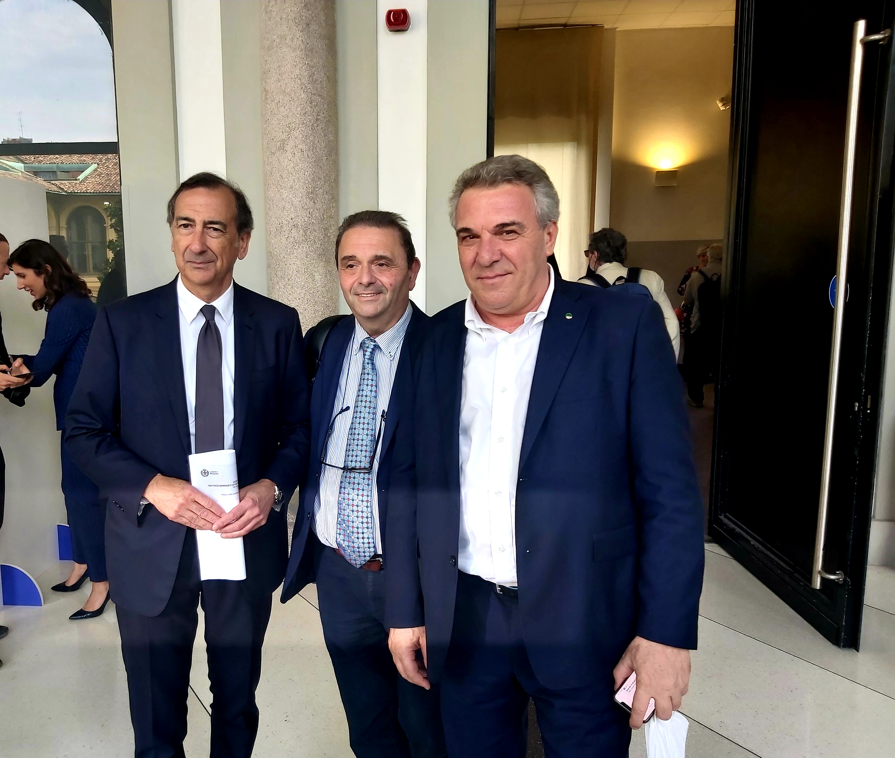 Gerla con il sindaco Sala e il leader nazionale della Cisl Sbarra