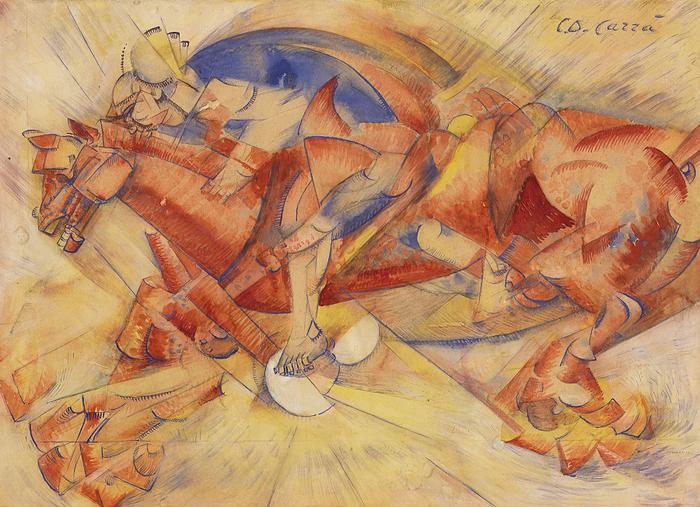 Carrà Carlo Il cavaliere rosso 1913