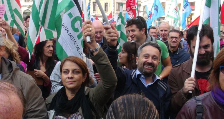 La segreteria Fim Cisl Milano (Fragomena, Gambarelli, Abbatangelo)