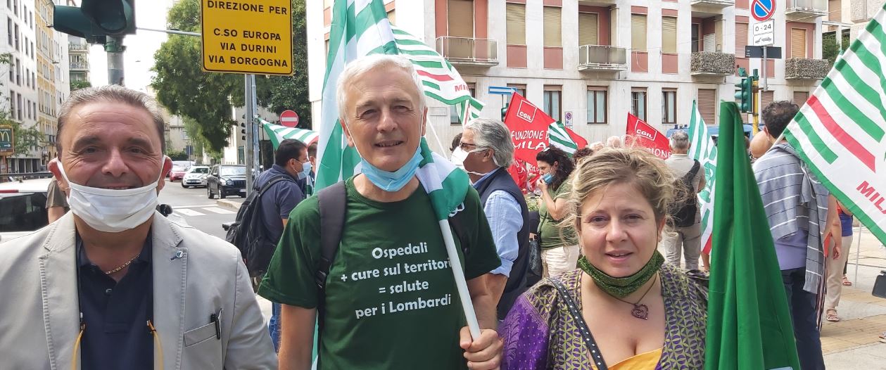 Gerla (Cisl Milano), Ongaro (Cisl Fp Lombardia), Olivi (Cisl Fp Milano)