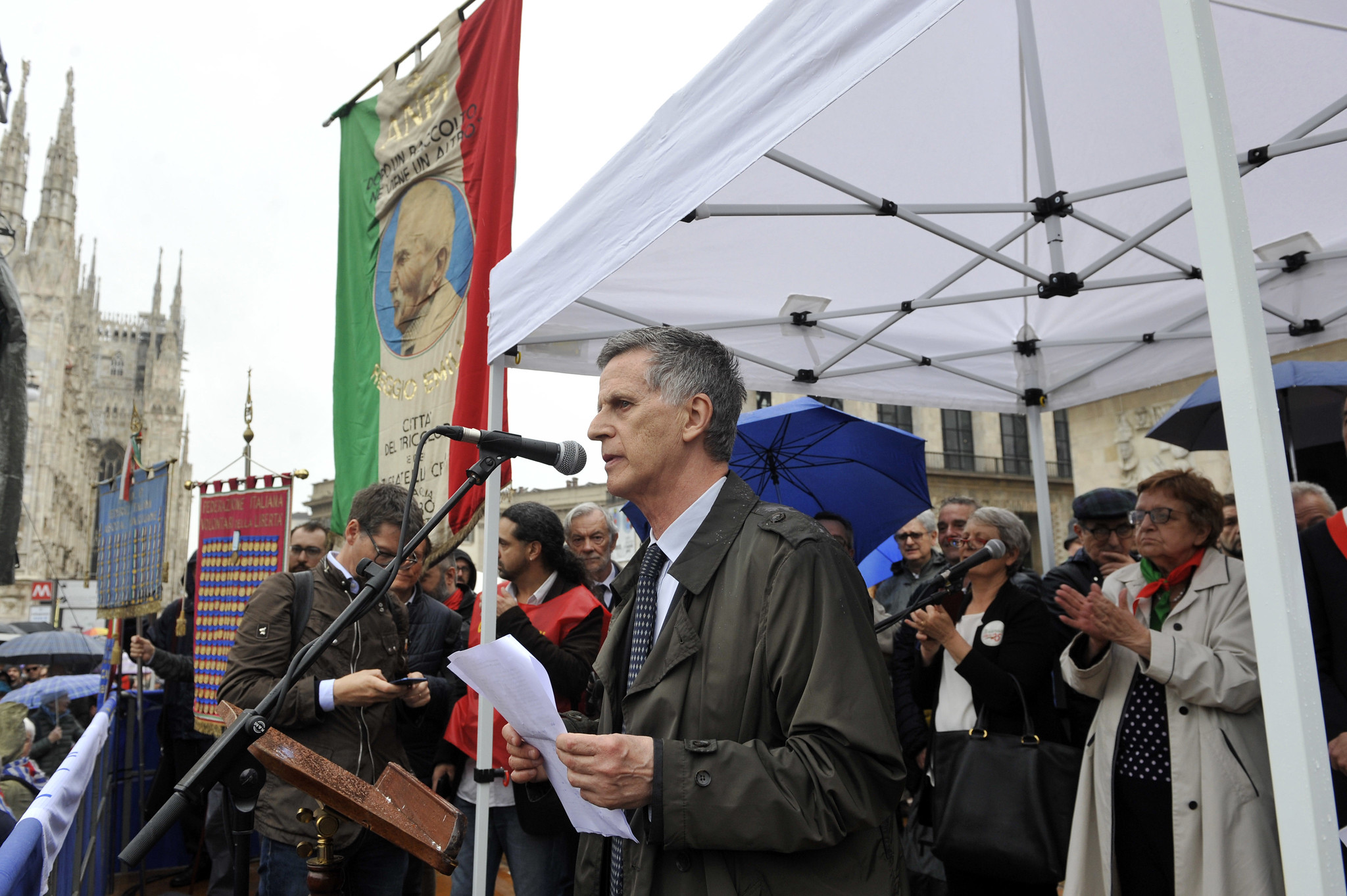 Roberto Cenati (Anpi) 25 Aprile 2019 (foto Comune Milano)