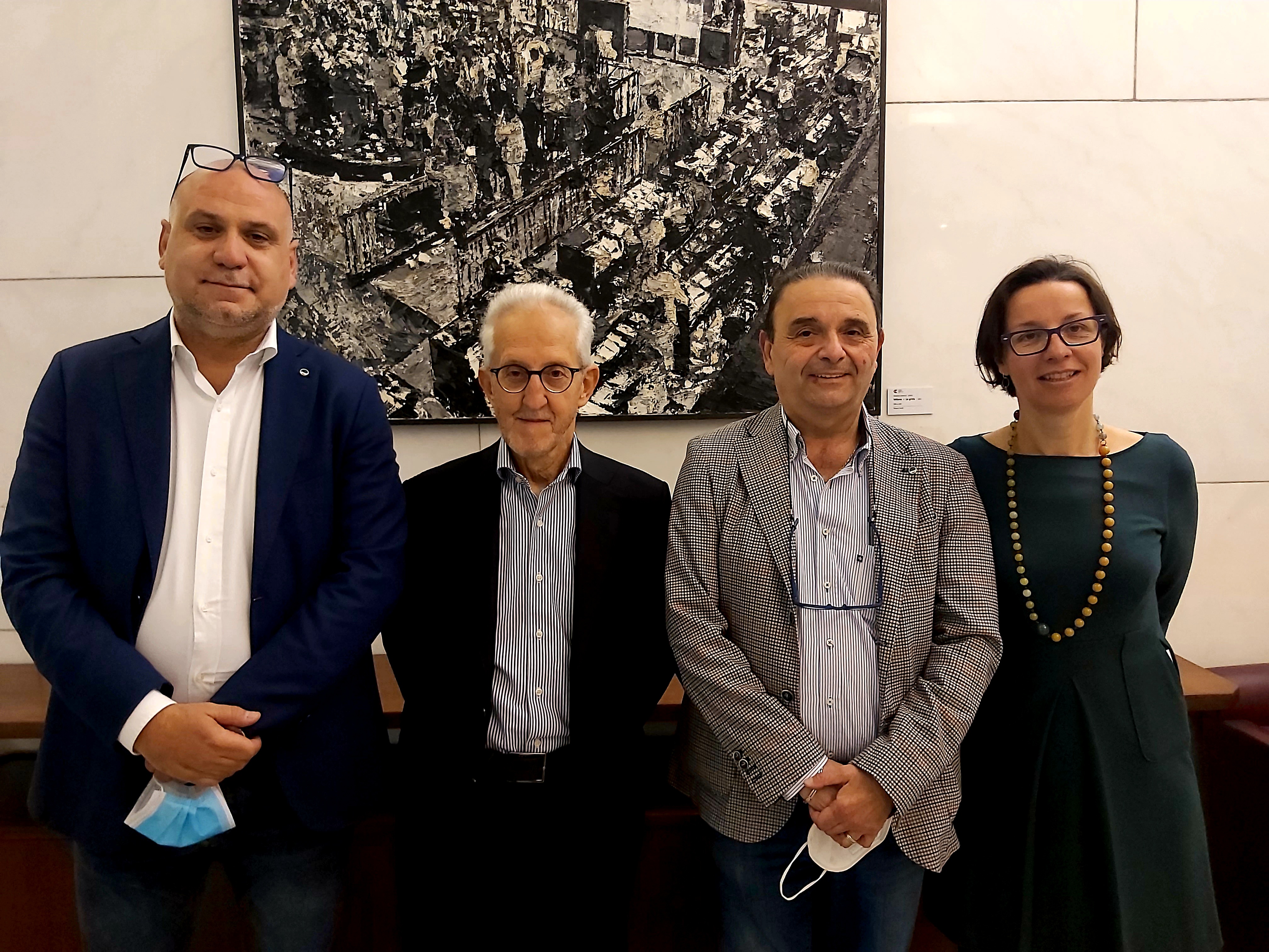 Da sx Marchesetti (Cisl), Guerinoni (Fwa), Gerla (Cisl), Ceffa (Fwa)