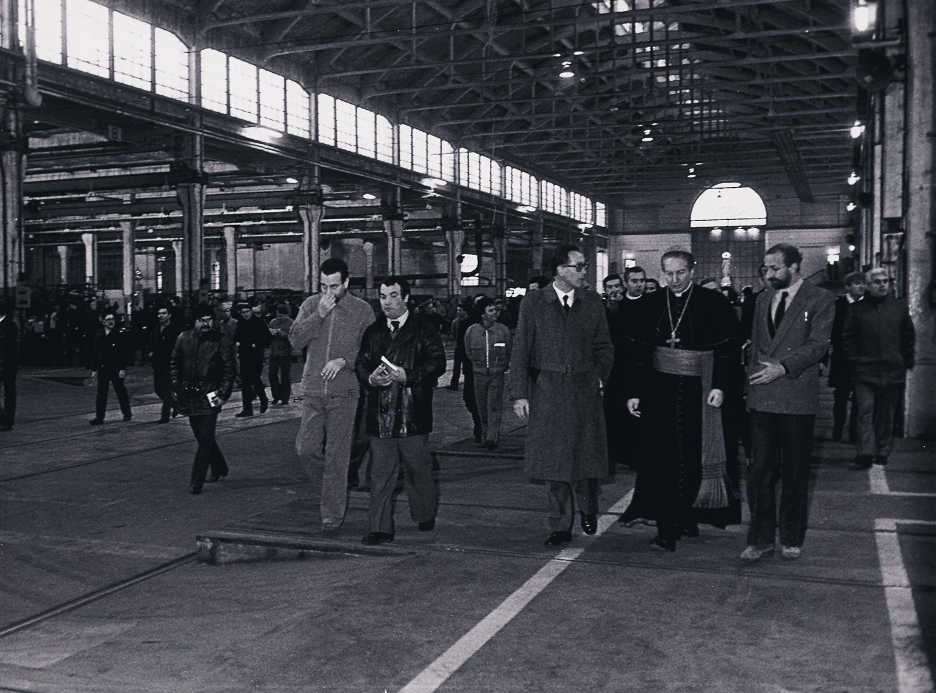 Una visita in fabbrica del cardinal Martini